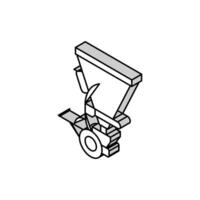 diffuser semoir ferme équipement isométrique icône vecteur illustration