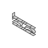 asymétrique sourcil Caractéristiques isométrique icône vecteur illustration