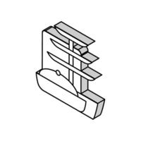 servir vaisselle ustensile isométrique icône vecteur illustration