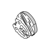 illustration vectorielle d'icône isométrique de noix de noix vecteur