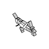 sauterelle insecte isométrique icône vecteur illustration