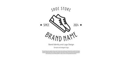 chaussure boutique logo conception pour e Commerce ou logo designer vecteur