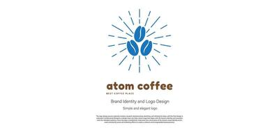 café magasin et nourriture logo conception pour logo designer ou la toile développeur vecteur