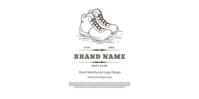 chaussure boutique logo conception pour e Commerce ou logo designer vecteur
