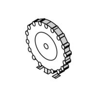 roue ferris isométrique icône vecteur illustration