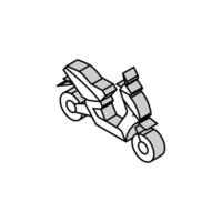 scooter transport isométrique icône vecteur illustration