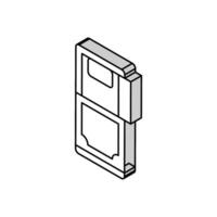 cercueil avec ouvert casquette isométrique icône vecteur illustration