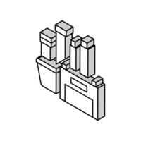 polypropylène thermoplastique isométrique icône vecteur illustration