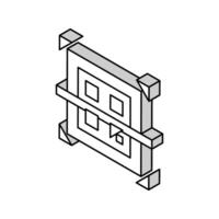 balayage qr code isométrique icône vecteur illustration