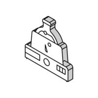 chimique laboratoire chauffage équipement isométrique icône vecteur illustration