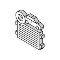 radiateur remplacement isométrique icône vecteur illustration