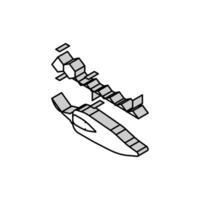 capsaïcine poivre isométrique icône vecteur illustration