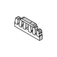 stonehenge monument isométrique icône vecteur illustration