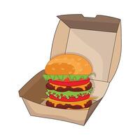 illustration de Burger boîte vecteur