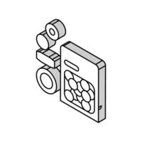 bouton ensemble isométrique icône vecteur illustration
