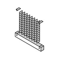 barrière clôture isométrique icône vecteur illustration