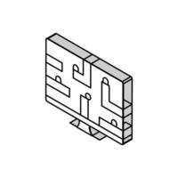 puzzle Plate-forme vidéo Jeu isométrique icône vecteur illustration