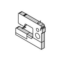 illustration vectorielle d'icône isométrique de machine à coudre vecteur