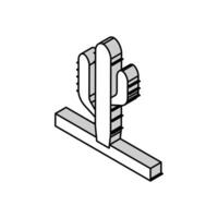cactus occidental plante isométrique icône vecteur illustration