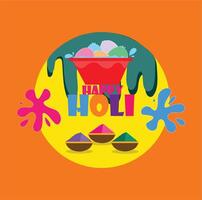 hindou Festival Holi affiche illustration vecteur
