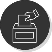 vote ligne gris icône vecteur