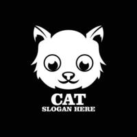 chat silhouette logo conception illustration vecteur