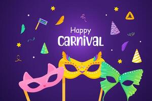 content carnaval affiche pour faire la fête, bannière, juif vacances. religieux vacances et événements vecteur