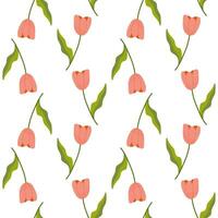 sans couture floral printemps tulipes motif.vecteur illustration. pour votre conception, cadeau papier, tissu. vecteur