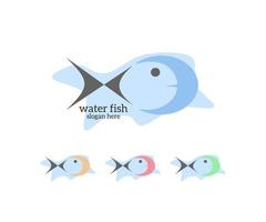 vecteur de conception simple de logo de poisson d'eau