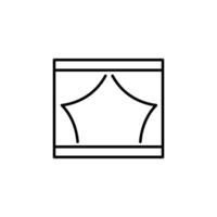 fenêtre vecteur symbole pour Annonces. adapté pour livres, magasins, magasins. modifiable accident vasculaire cérébral dans minimaliste contour style. symbole pour conception