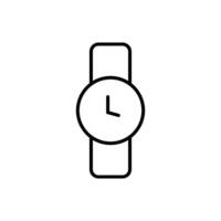 montre-bracelet vecteur icône pour publicité. adapté pour livres, magasins, magasins. modifiable accident vasculaire cérébral dans minimaliste contour style. symbole pour conception