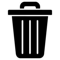 poubelle poubelle icône dans branché plat style, vecteur icône