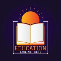 éducation logo conception et vecteur illustration.