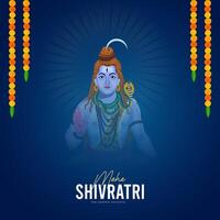 content maha shivratri affiche vecteur