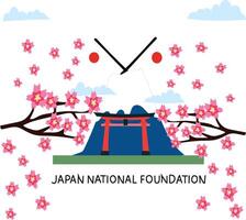 Japon nationale fondation vecteur