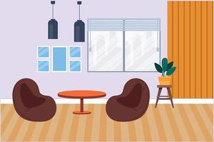 vivant pièce avec meubles. Accueil intérieur conception concept. coloré plat vecteur illustration isolé.