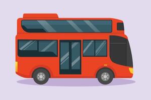 moderne autobus. terre transport concept coloré plat vecteur illustration isolé.