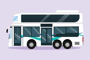 moderne autobus. terre transport concept coloré plat vecteur illustration isolé.