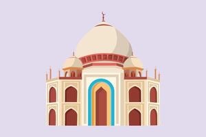 Kabaah alharam et mosquée concept. coloré plat vecteur illustration isolé.