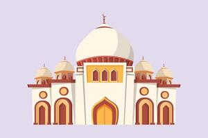 Kabaah alharam et mosquée concept. coloré plat vecteur illustration isolé.