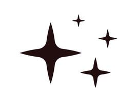 étoile icône dans de base tout droit plat style. collection de vecteur symbole sur blanc Contexte. vecteur illustration.