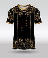 d'or Couleur T-shirt Jersey conception pour sublimation impression vecteur