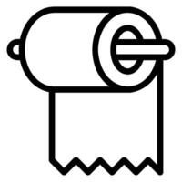 icône de ligne de papier toilette vecteur