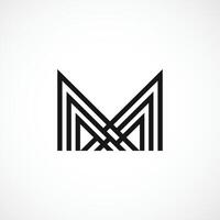 moderne m lettre logo, m abstrait logo conception concept isolé vecteur modèle illustration