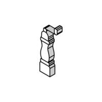 main moulin isométrique icône vecteur illustration