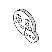 bavarder emoji isométrique icône vecteur illustration