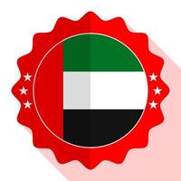 uni arabe émirats qualité emblème, étiqueter, signe, bouton. vecteur illustration.