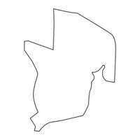 djibloho Province carte, administratif division de équatorial Guinée. vecteur illustration.