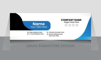 email Signature conception ou email bas de page conception vecteur