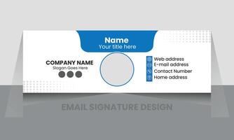 email Signature conception ou email bas de page conception vecteur
